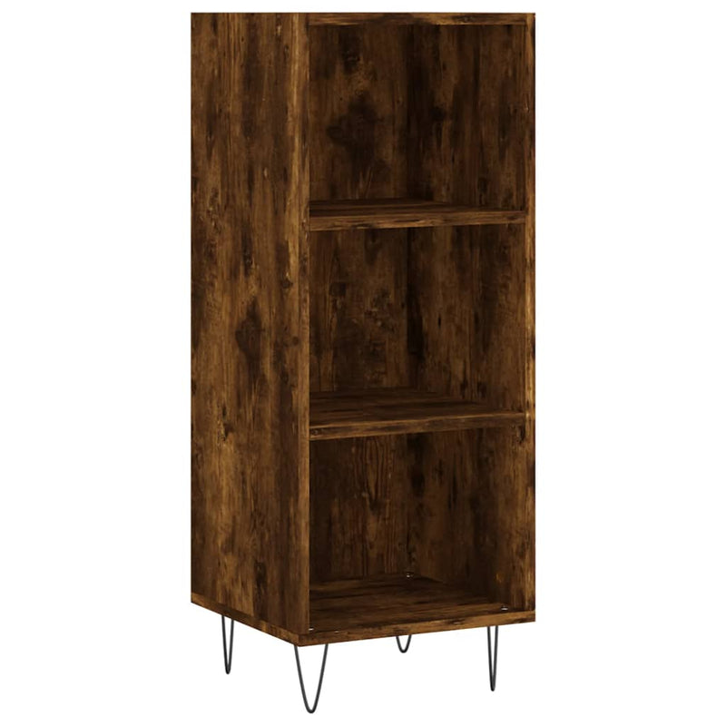 Highboard røkt eik 34,5x34x180 cm konstruert tre