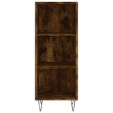 Highboard røkt eik 34,5x34x180 cm konstruert tre