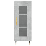 Highboard betonggrå 34,5x34x180 cm konstruert tre