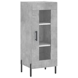 Highboard betonggrå 34,5x34x180 cm konstruert tre