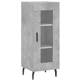 Highboard betonggrå 34,5x34x180 cm konstruert tre