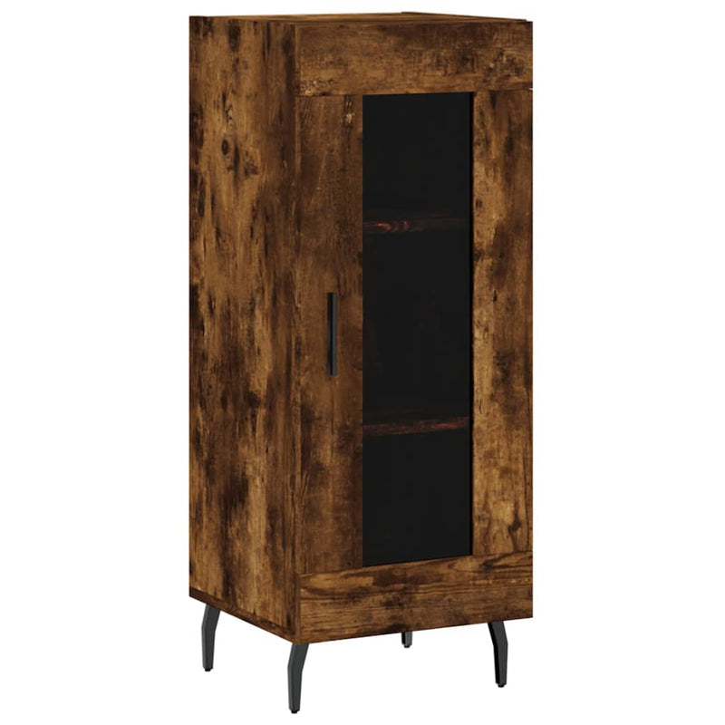 Highboard røkt eik 34,5x34x180 cm konstruert tre