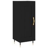 Highboard svart 34,5x34x180 cm konstruert tre