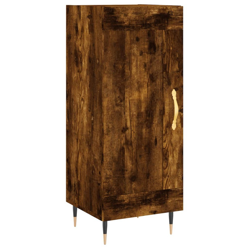 Highboard røkt eik 34,5x34x180 cm konstruert tre