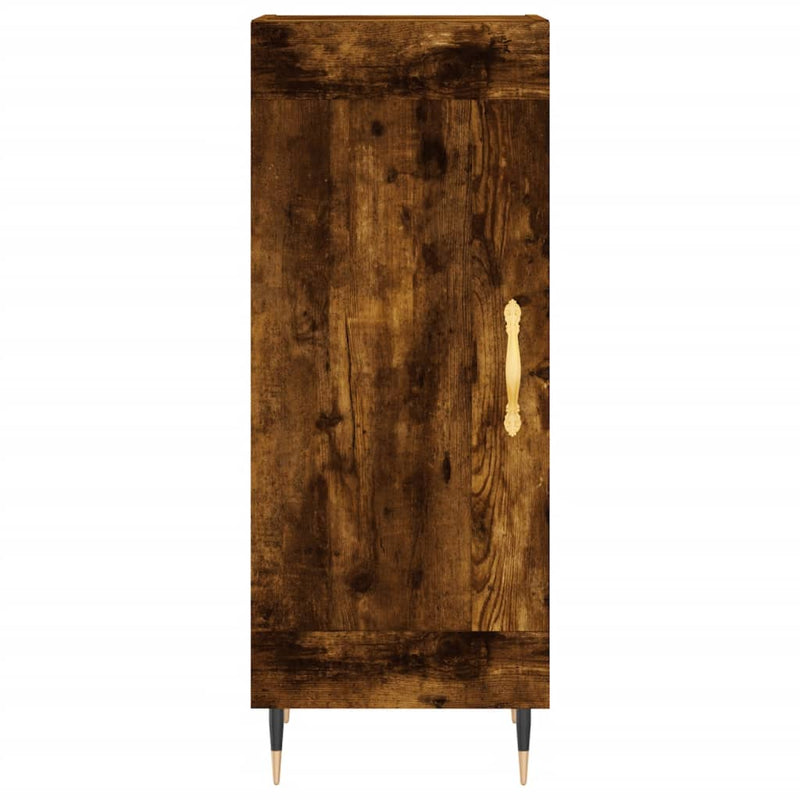 Highboard røkt eik 34,5x34x180 cm konstruert tre