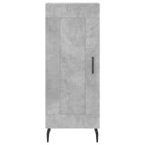 Highboard betonggrå 34,5x34x180 cm konstruert tre