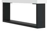 Highboard hvit 34,5x34x180 cm konstruert tre