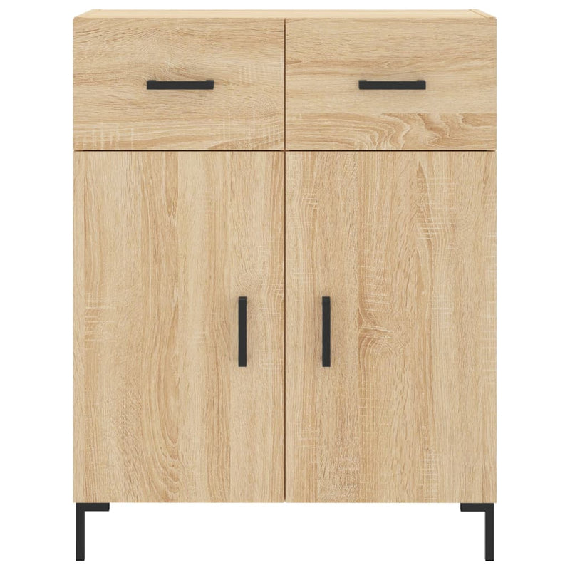 Highboard sonoma eik 69,5x34x180 cm konstruert tre