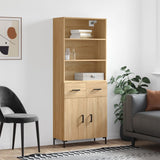 Highboard sonoma eik 69,5x34x180 cm konstruert tre