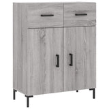 Highboard grå sonoma 69,5x34x180 cm konstruert tre