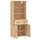 Highboard sonoma eik 69,5x34x180 cm konstruert tre