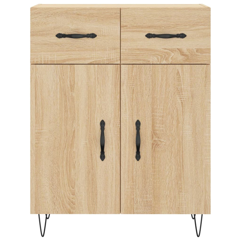 Highboard sonoma eik 69,5x34x180 cm konstruert tre