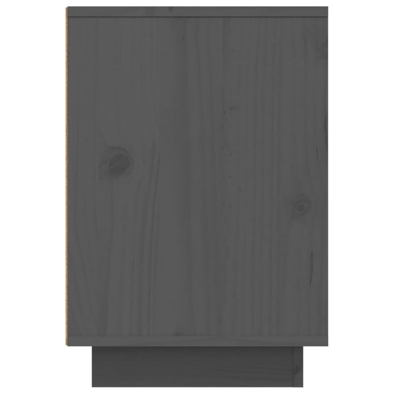Nattbord 2 stk grå 50x34x50 cm heltre furu