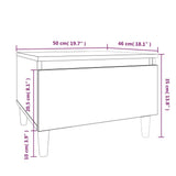 Sidebord 2 stk sonoma eik 50x46x35 cm konstruert tre