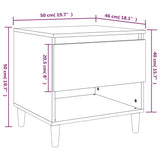 Nattbord 2 stk svart 50x46x50 cm konstruert tre