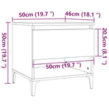 Sidebord sonoma eik 50x46x50 cm konstruert tre