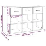 Skjenk røkt eik 100x30x59,5 cm konstruert tre