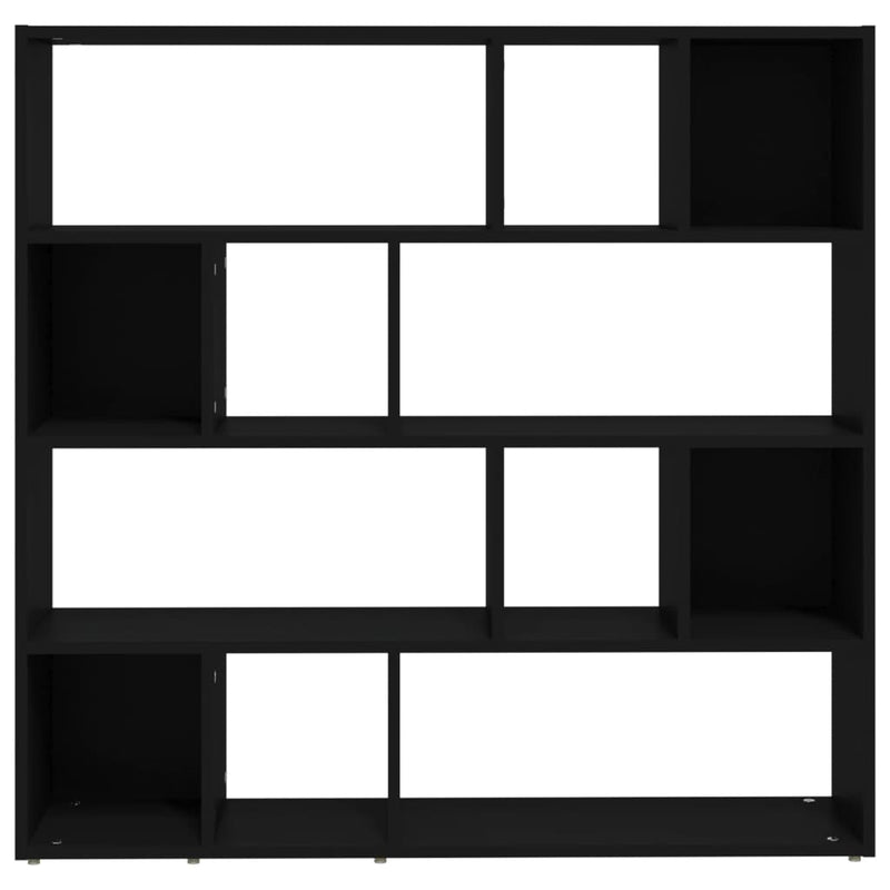 Bokhylle/romdeler svart 105x24x102 cm