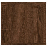 Vegghylle brun eik 102x30x29 cm konstruert tre
