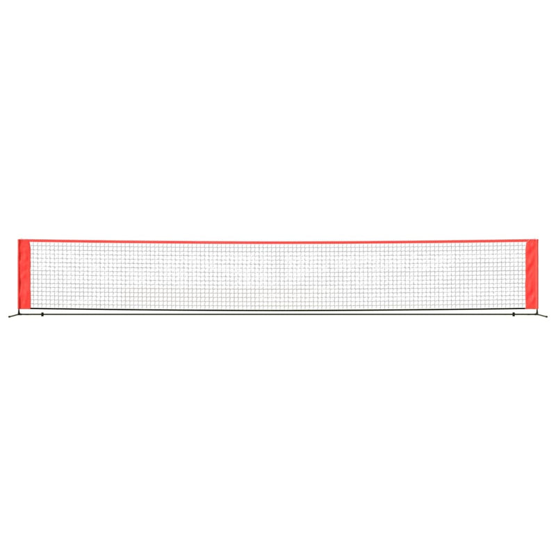 Tennisnett svart og rød 600x100x87 cm polyester