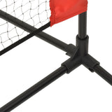 Tennisnett svart og rød 600x100x87 cm polyester