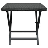 Sammenleggbart bord svart 45x35x32 cm polyrotting