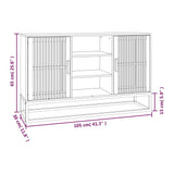 Skjenk svart 105x30x65 cm konstruert tre