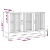 Skjenk hvit 105x30x65 cm konstruert tre