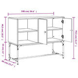 Skjenk svart 100x40x79,5 cm konstruert tre