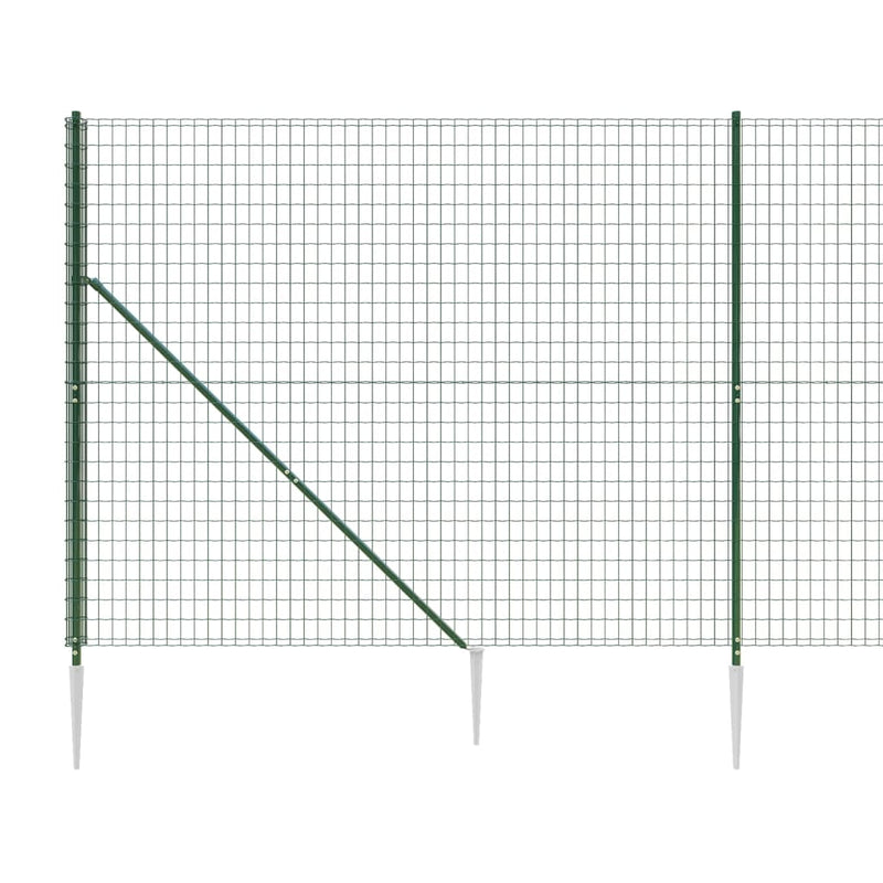 Nettinggjerde med stolpespyd grønn 1,4x25 m