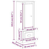 Highboard sonoma eik 36x35,5x103,5 cm konstruert tre