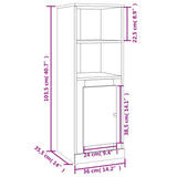 Highboard betonggrå 36x35,5x103,5 cm konstruert tre