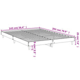 Sengeramme svart 140x200 cm konstruert tre