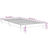 Sengeramme sonoma eik 90x190 cm konstruert tre