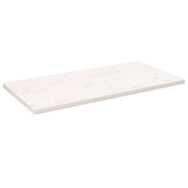Bordplate hvit 100x50x2,5 cm heltre furu rektangulær