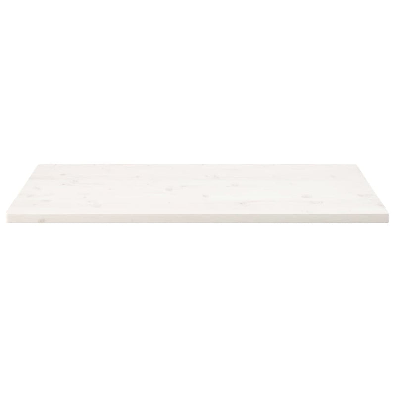 Bordplate hvit 100x50x2,5 cm heltre furu rektangulær