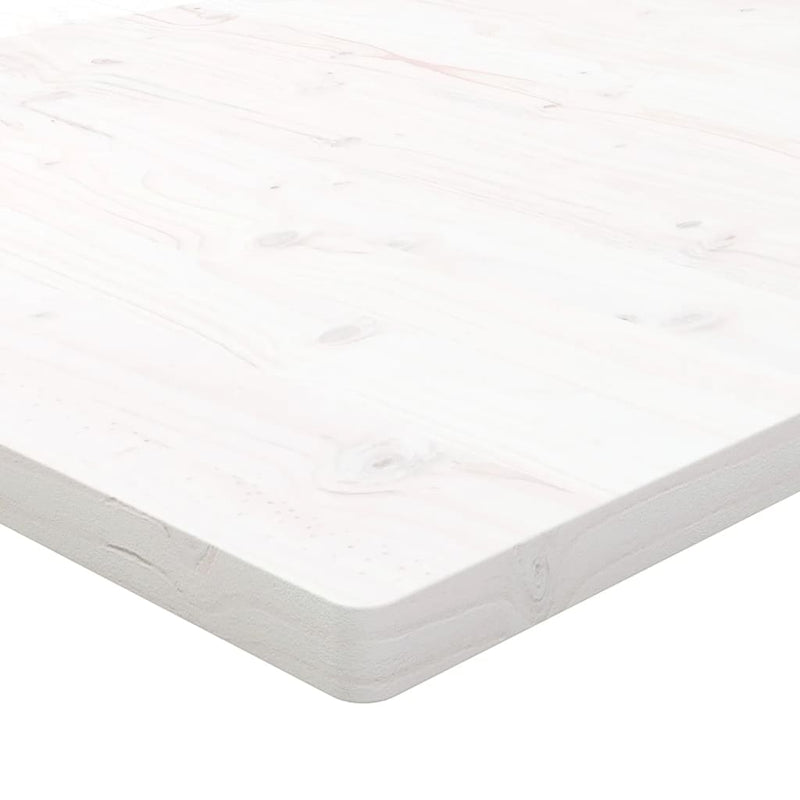 Bordplate hvit 100x50x2,5 cm heltre furu rektangulær