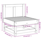 Hagemidtsofa hvit heltre furu