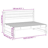 Utendørs midtsofa 120x80 cm heltre douglasgran