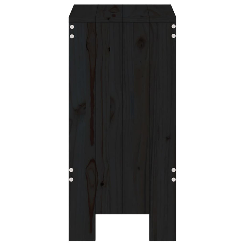 Barkrakker 2 stk svart 40x36x75 cm heltre furu