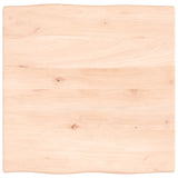 Bordplate 60x60x2 cm ubehandlet heltre eik naturlig kant