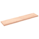 Bordplate 180x40x(2-6) cm ubehandlet heltre eik naturlig kant