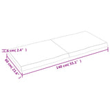 Bordplate lysebrun 140x60x(2-6)cm behandlet heltre naturlig
