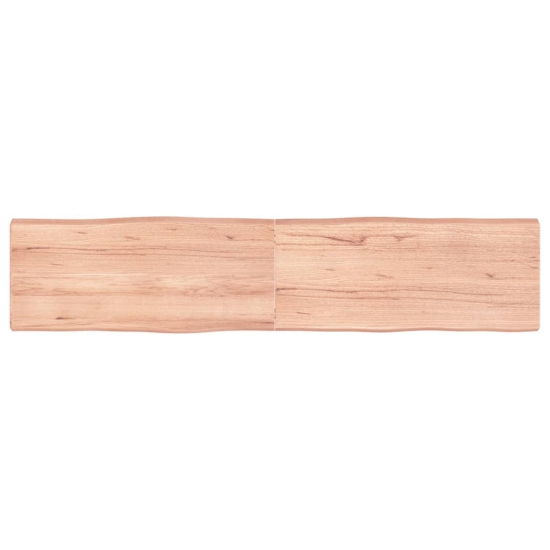 Bordplate lysebrun 180x40x(2-6)cm behandlet heltre naturlig