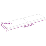 Bordplate lysebrun 180x50x(2-6)cm behandlet heltre naturlig