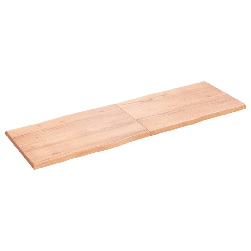 Bordplate lysebrun 180x60x(2-4)cm behandlet heltre naturlig