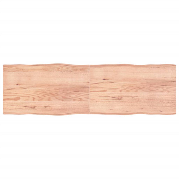 Bordplate lysebrun 200x60x(2-6)cm behandlet heltre naturlig