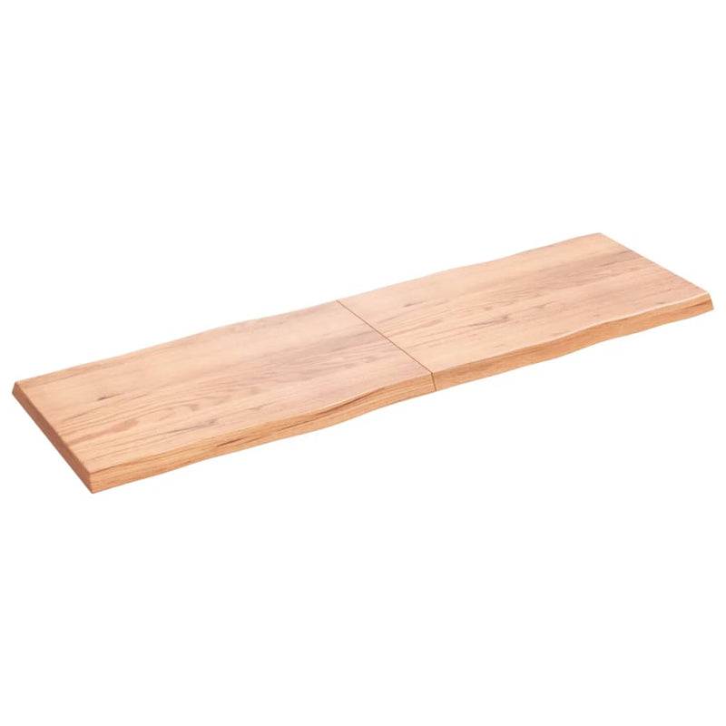 Bordplate lysebrun 200x60x(2-6)cm behandlet heltre naturlig