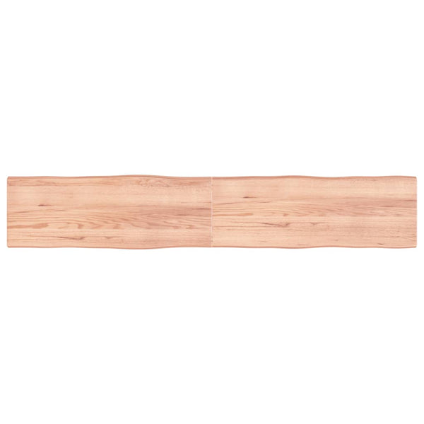 Bordplate lysebrun 220x40x(2-4)cm behandlet heltre naturlig