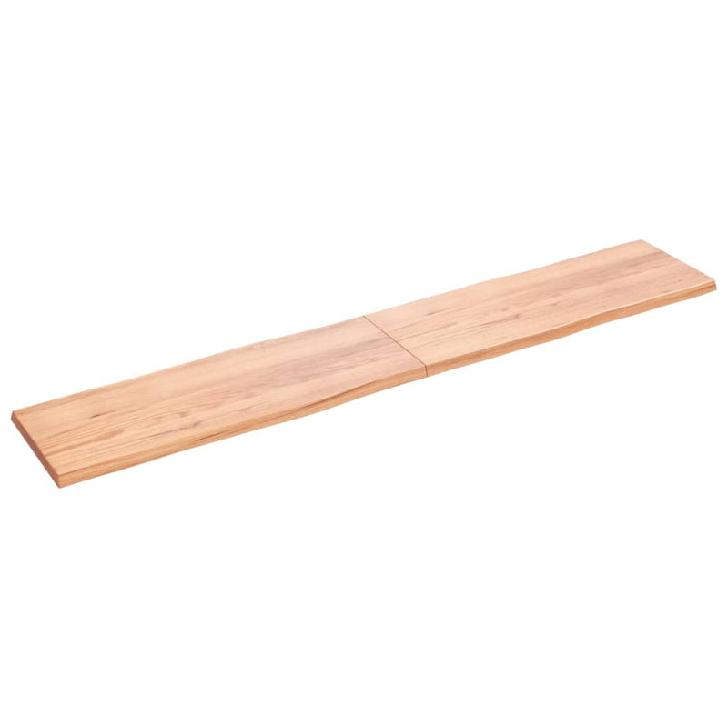 Bordplate lysebrun 220x40x(2-4)cm behandlet heltre naturlig